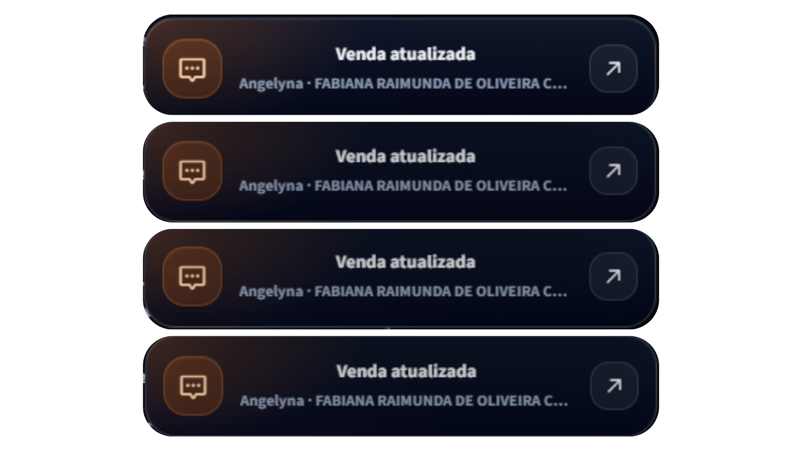 Sistema de notificações da ConsigTurbo em notebook